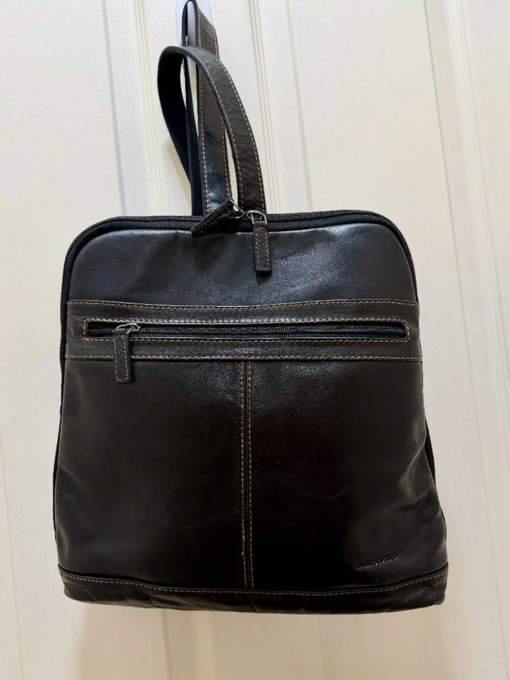 Jack Georges Voyager Hand-Stained Buffalo Leather Adele Slim Backpack Unisex